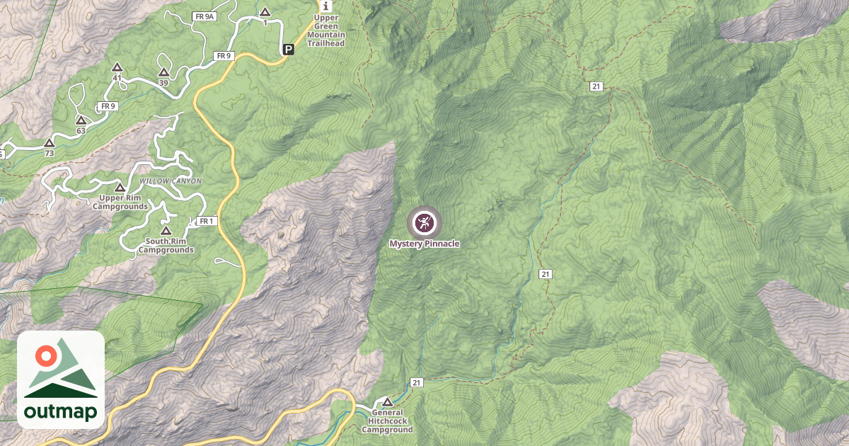 Map of Mystery Pinnacle