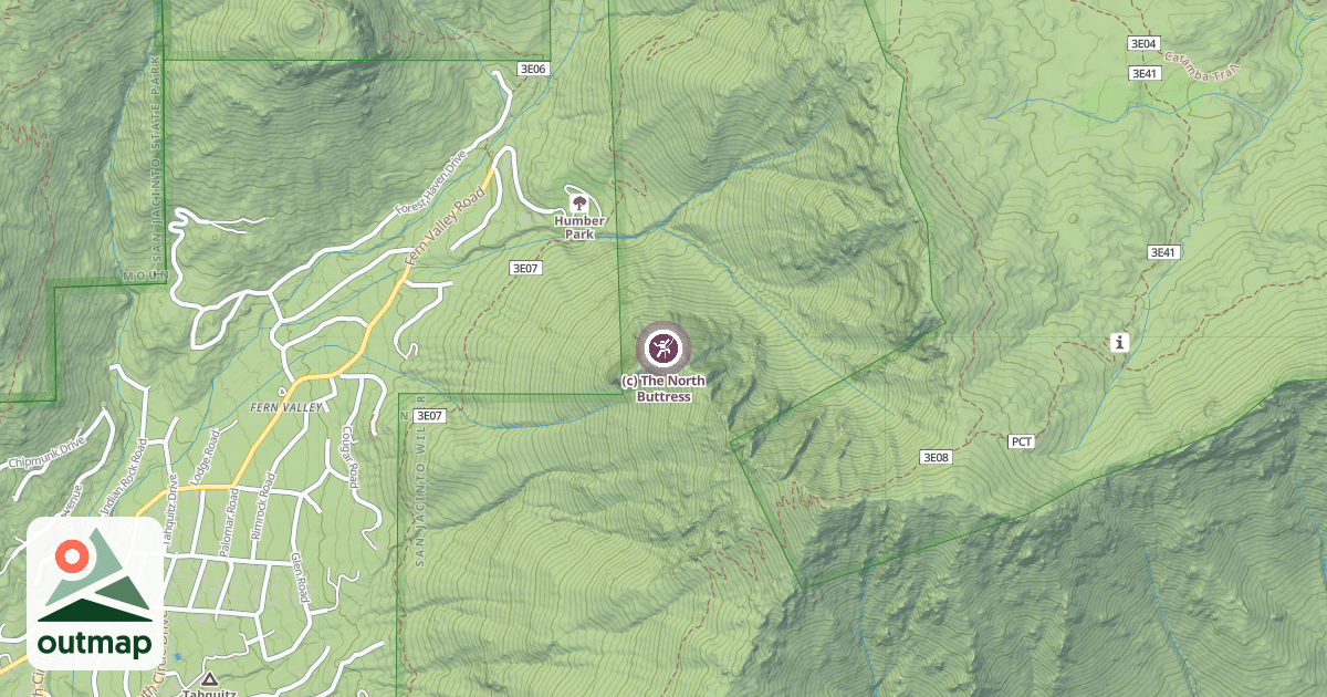 Map of (c) The North Buttress