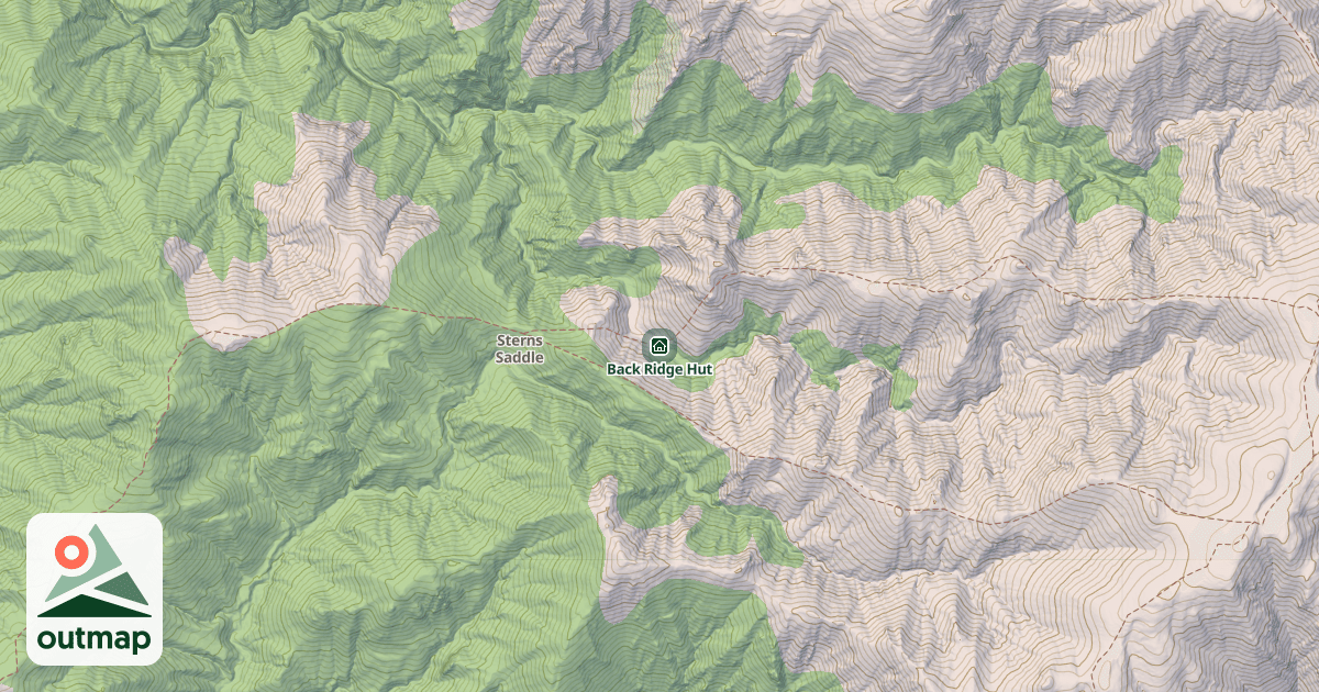 Map of Back Ridge Hut