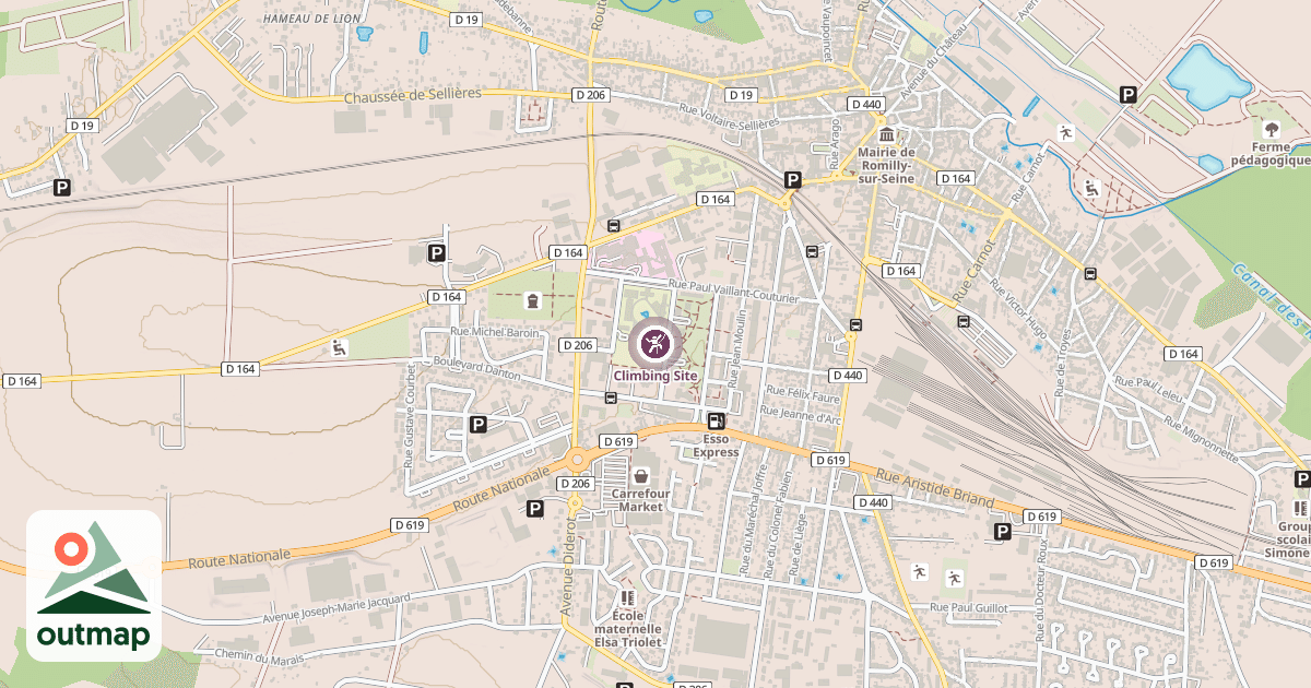 Map of Climbing Site