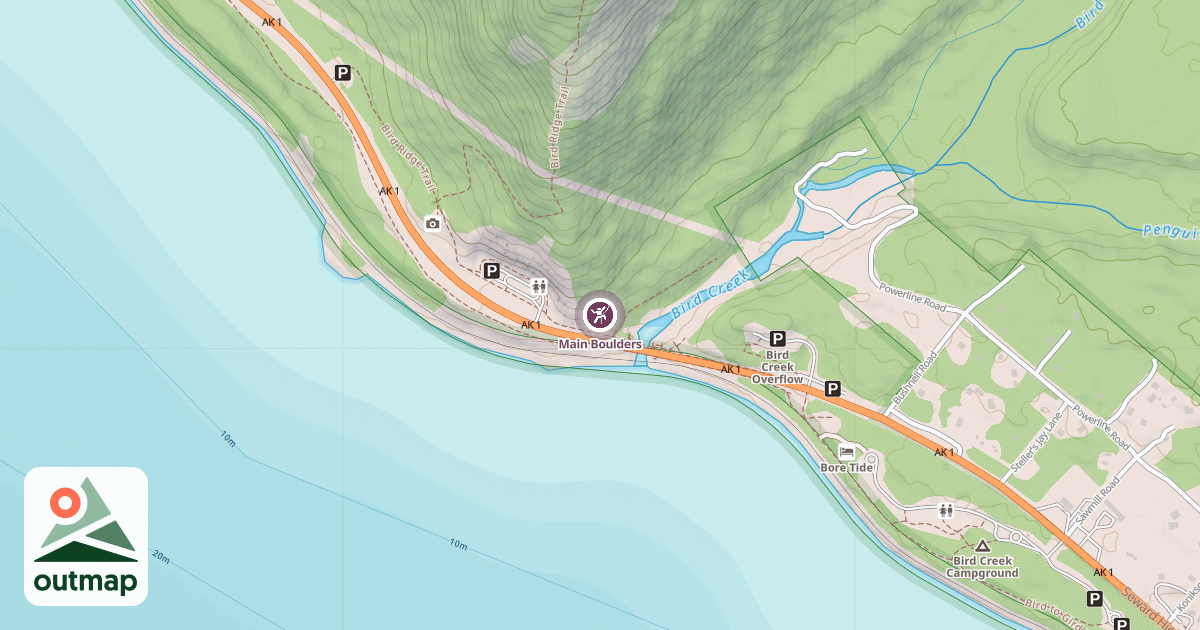 Map of Main Boulders