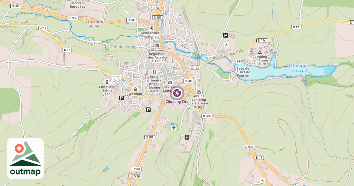 Map of Climbing Site