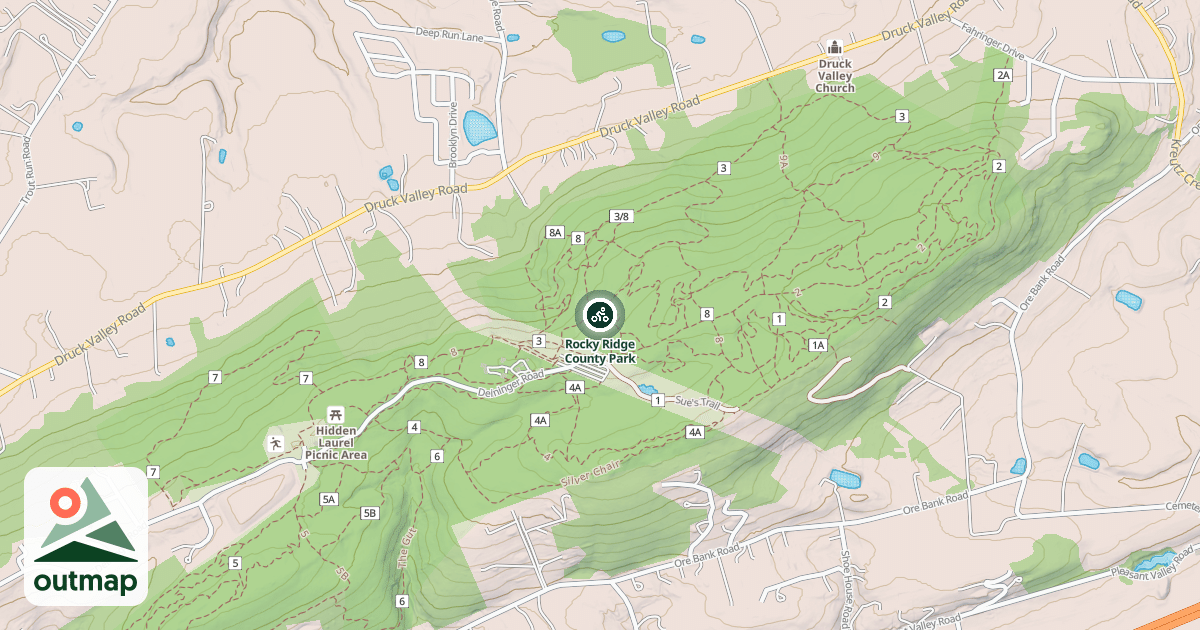 Map of Rocky Ridge County Park