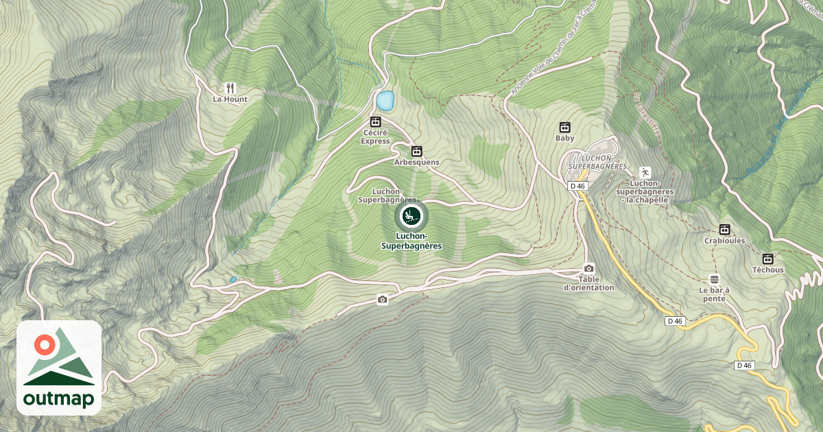 Map of Luchon-Superbagnères