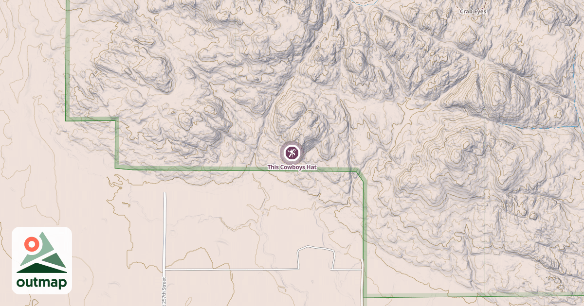 Map of This Cowboys Hat