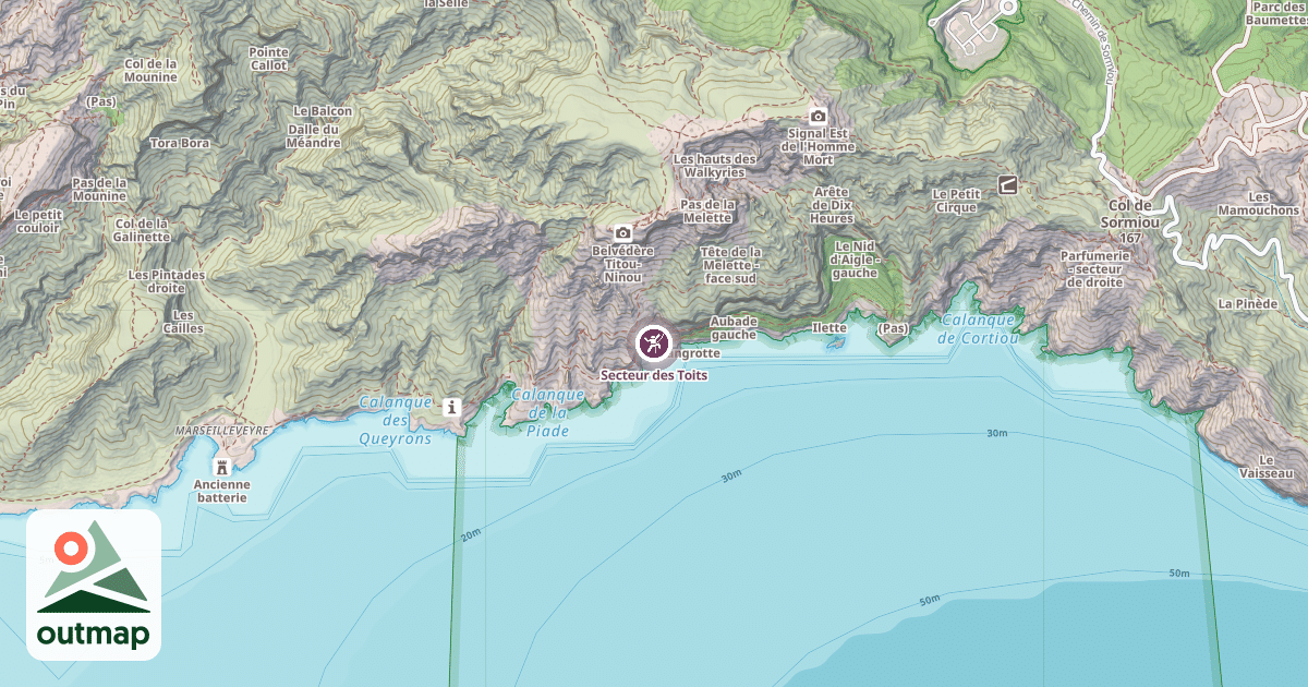 Map of Secteur des Toits