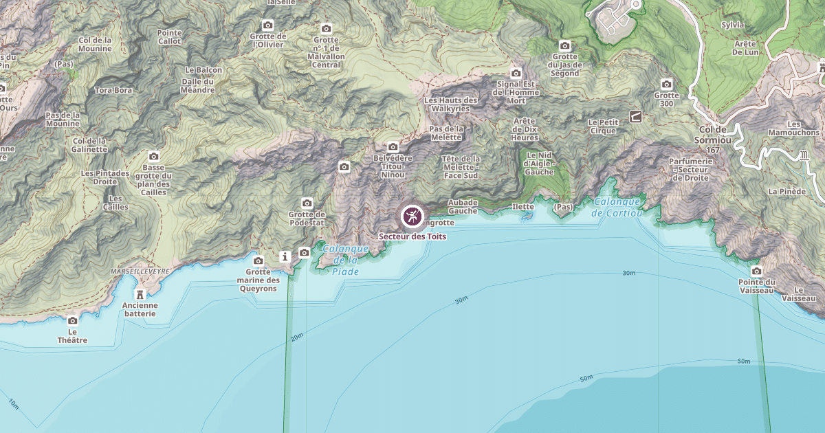 Map preview of Secteur des Toits