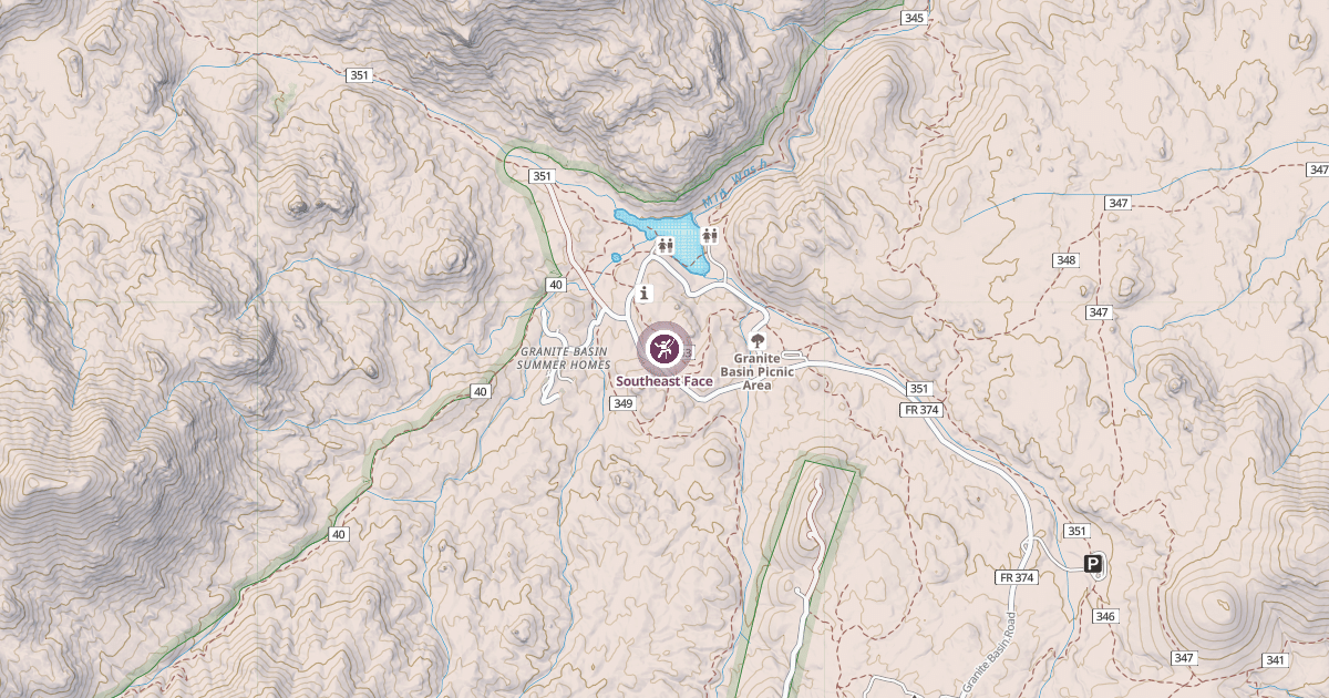 Map preview of Southeast Face