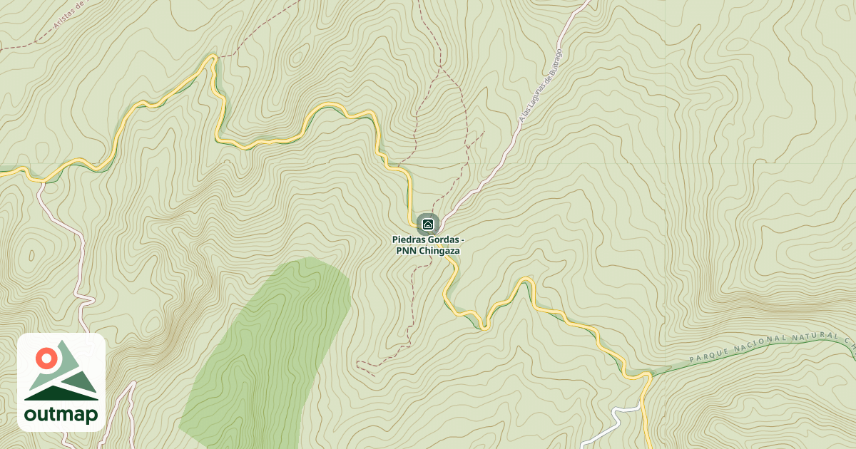 Map of Piedras Gordas - PNN Chingaza