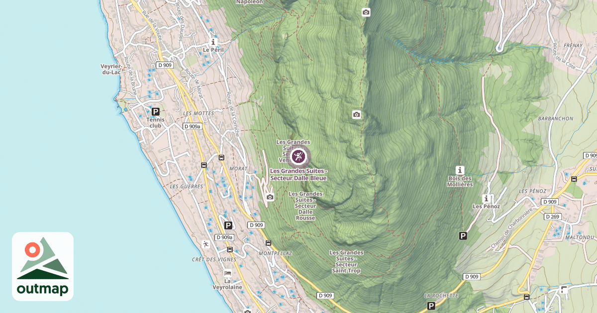 Map of Les Grandes Suites - Secteur Dalle Bleue
