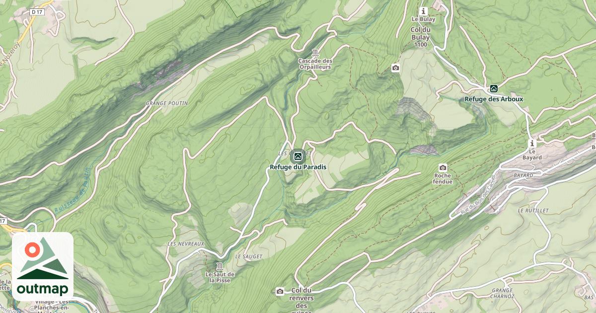 Map of Refuge du Paradis