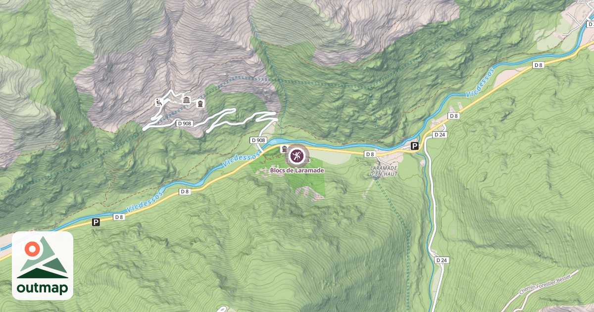 Map of Blocs de Laramade