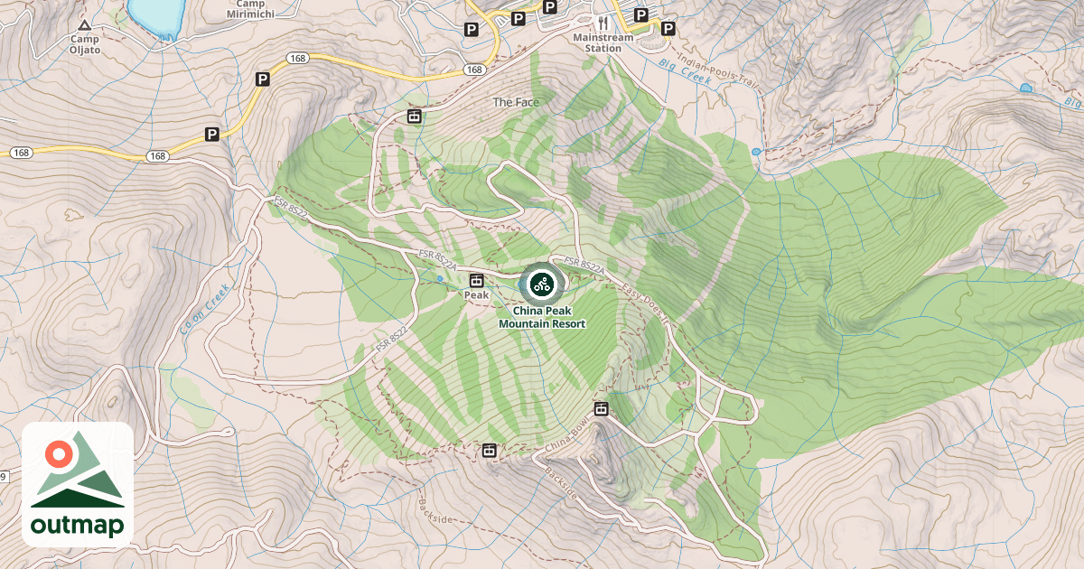 Map of China Peak Mountain Resort