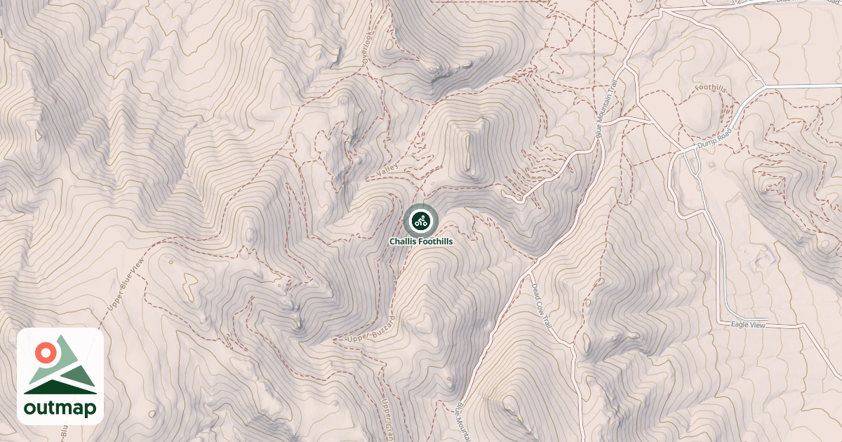 Map of Challis Foothills
