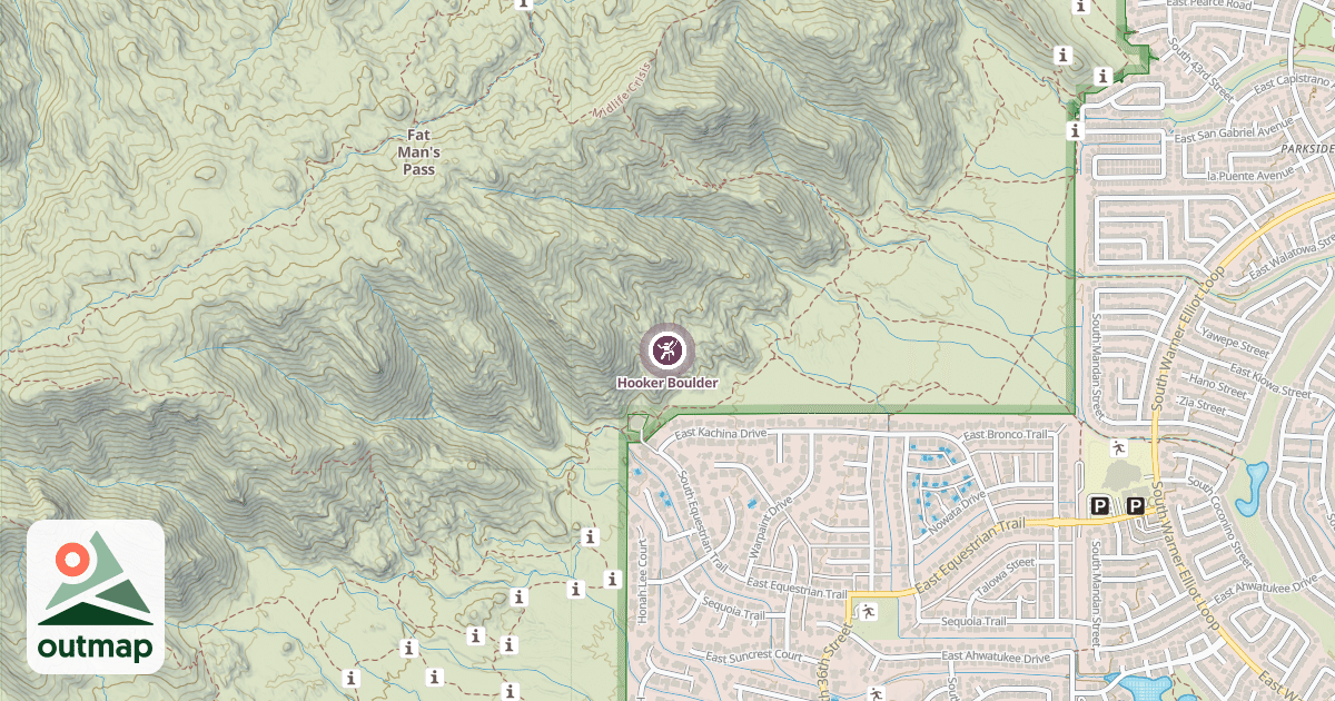 Map of Hooker Boulder