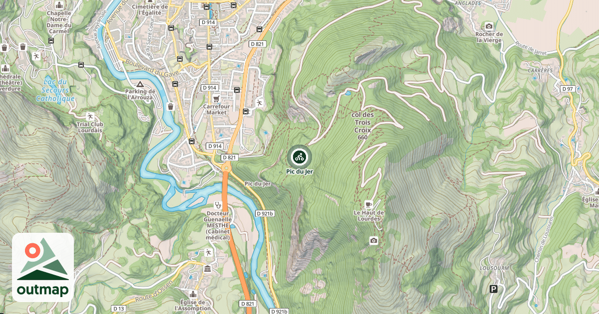 Map of Pic du Jer