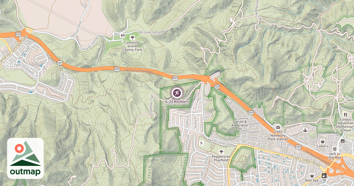 Map of 6. 24 Boulders