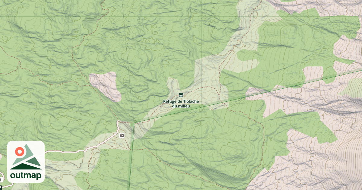 Map of Refuge de Tiolache du milieu