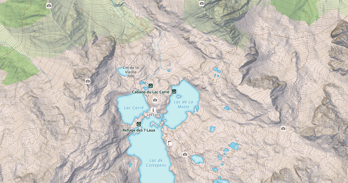 Map preview of Refuge Jean-Luc Coutaz-Replan