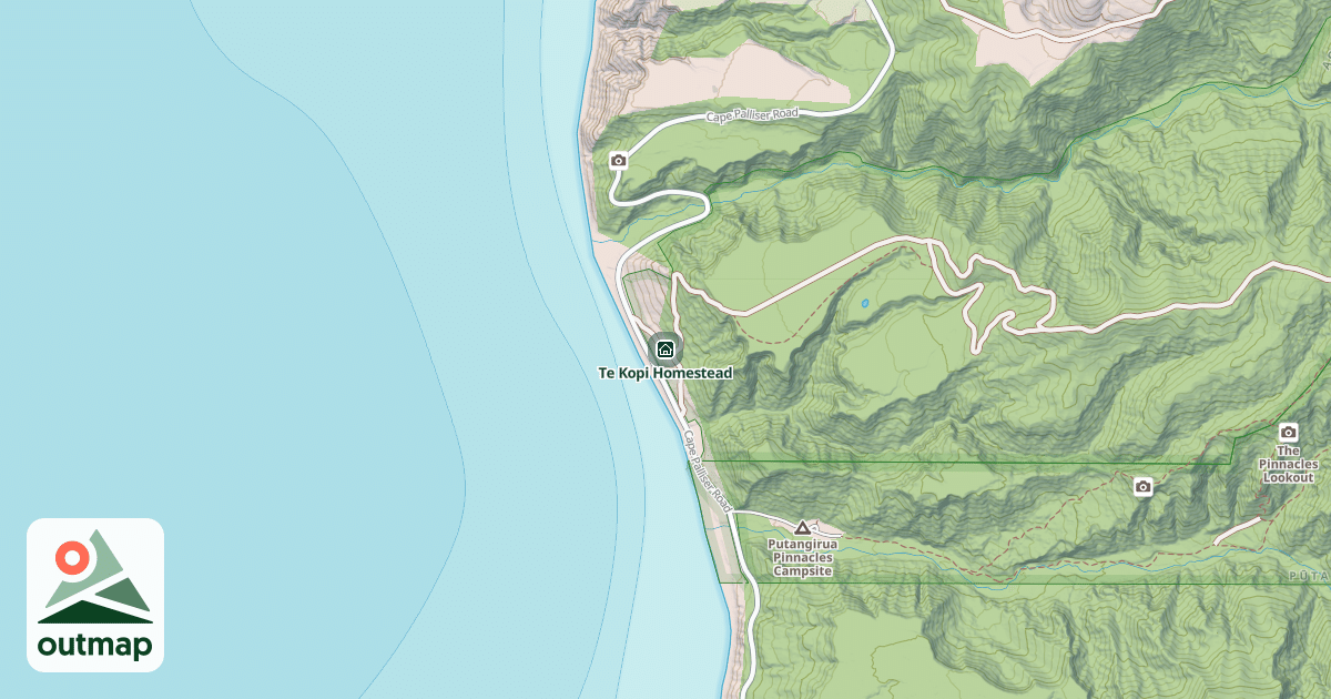 Map of Te Kopi Homestead