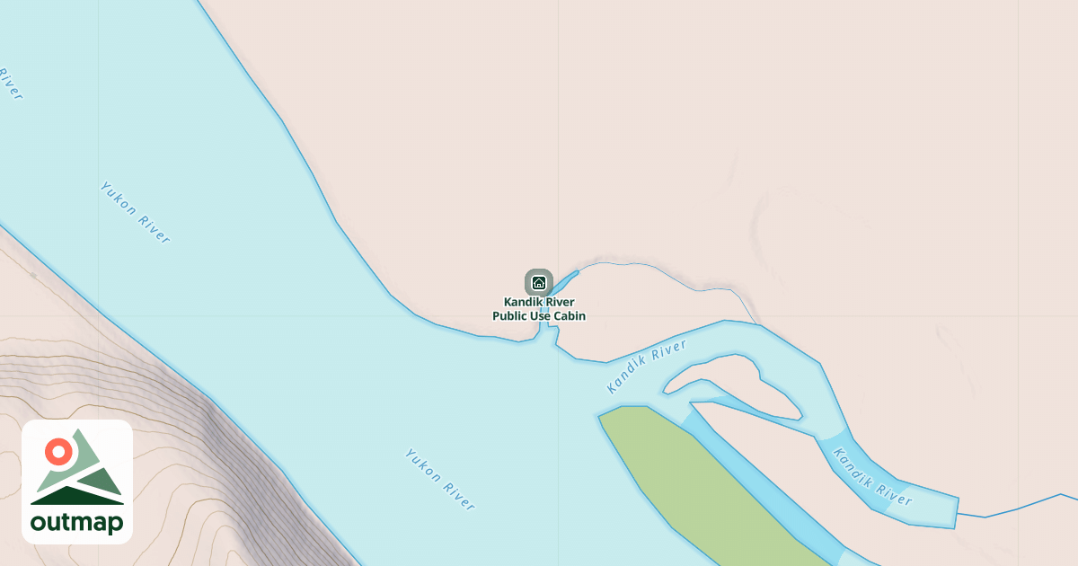 Map of Kandik River Public Use Cabin
