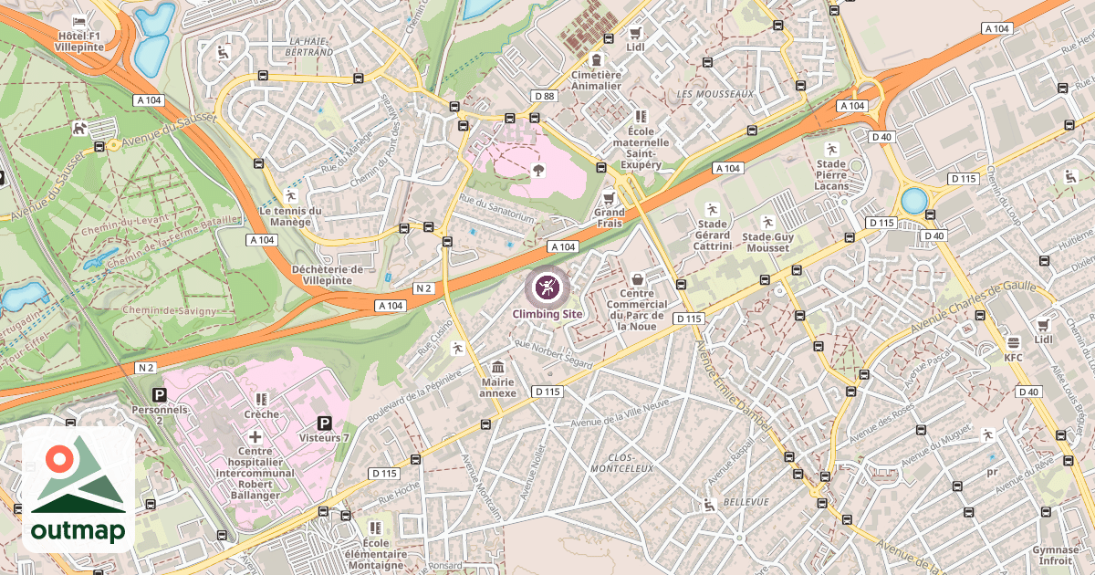 Map of Climbing Site