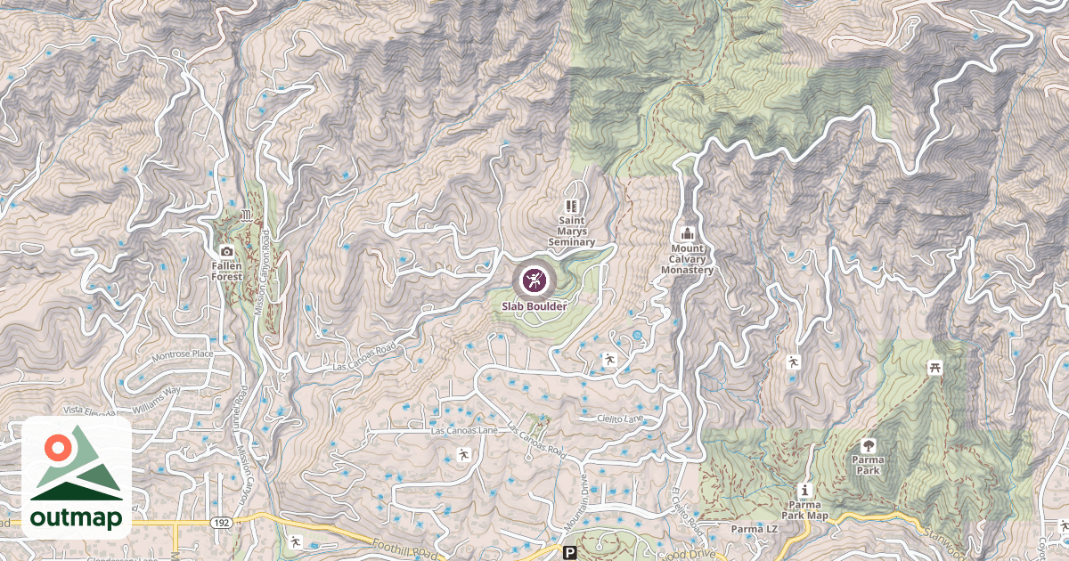 Map of Slab Boulder