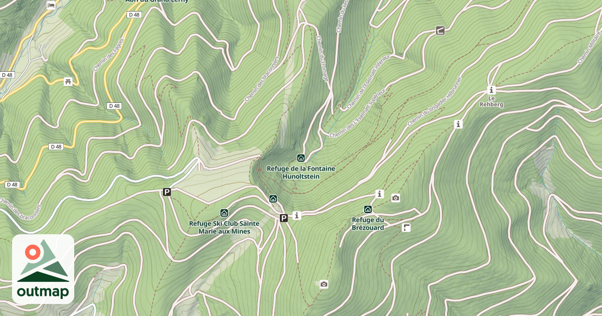 Map of Refuge de la Fontaine Hunoltstein