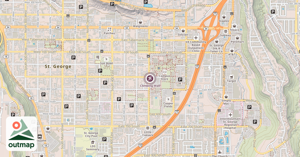 Map of Climbing Wall