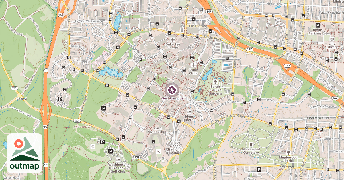 Map of West Campus