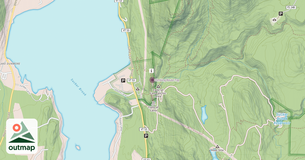 Map of Climbing Route Top