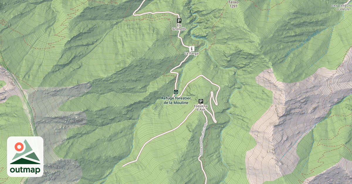 Map of Refuge forestier de la Mouline