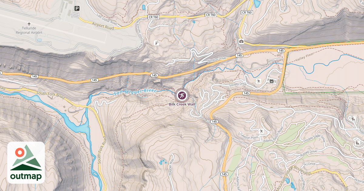 Map of Bilk Creek Wall