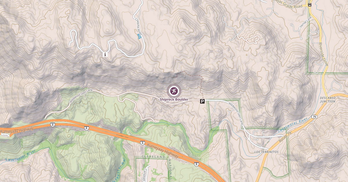 Map preview of Shipreck Boulder