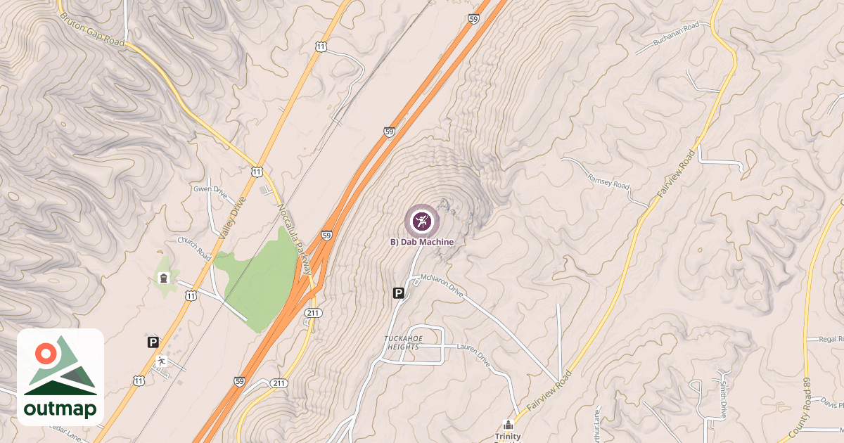 Map of B) Dab Machine
