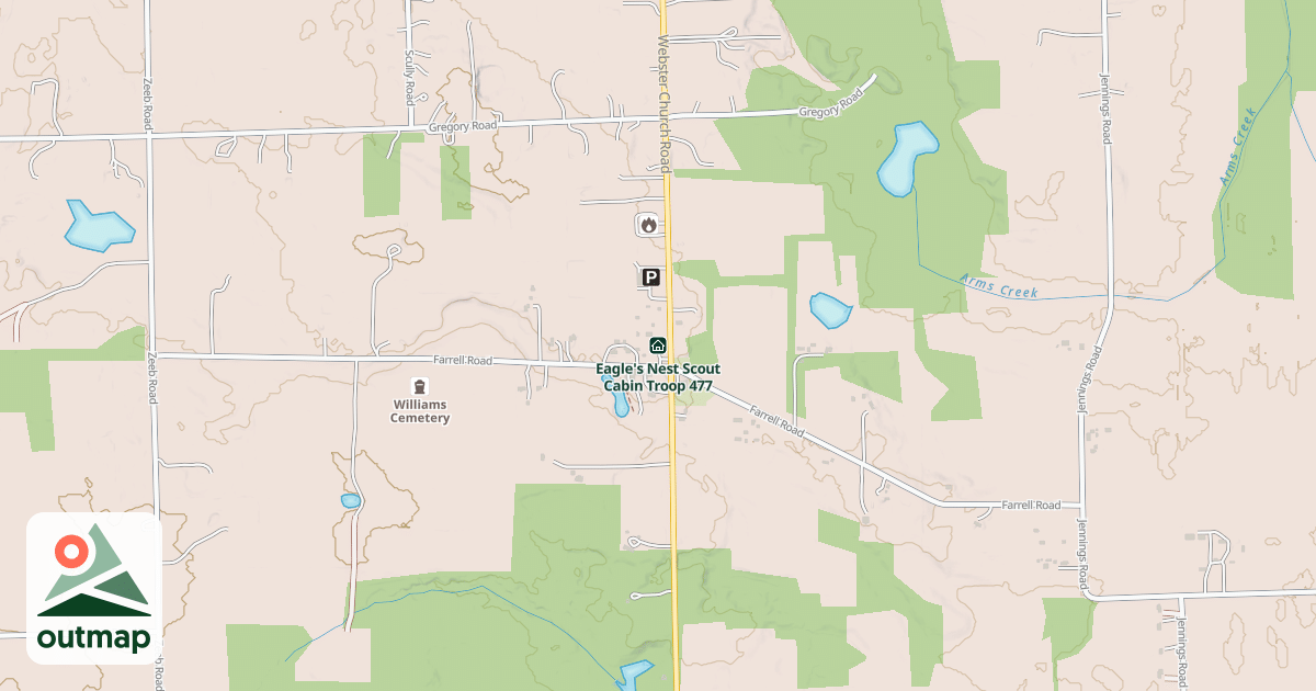 Map of Eagle's Nest Scout Cabin Troop 477