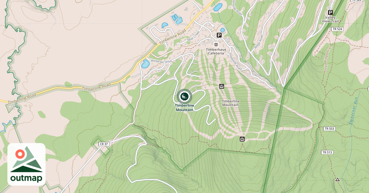 Map of Timberline Mountain