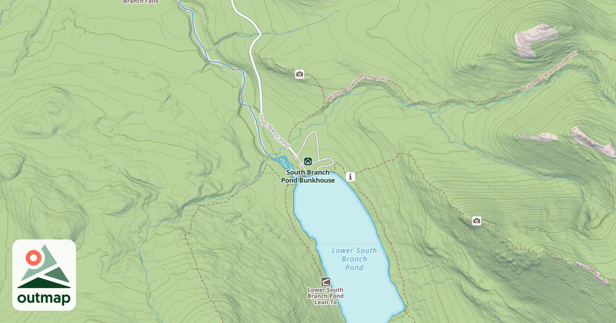 Map of South Branch Pond Bunkhouse