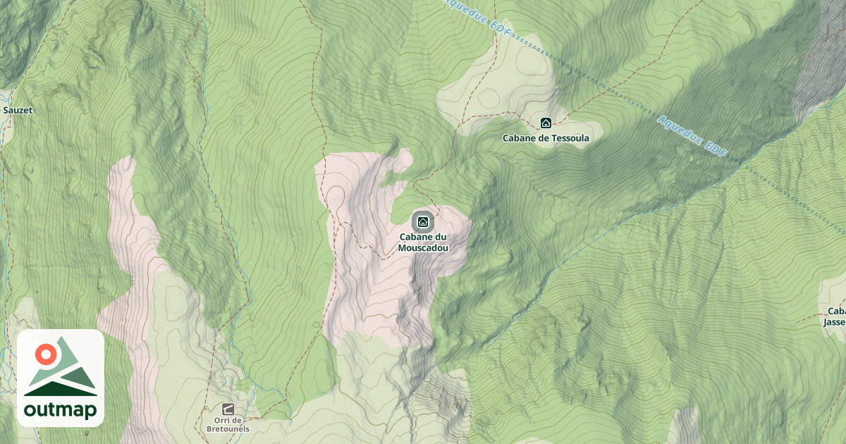 Map of Cabane du Mouscadou