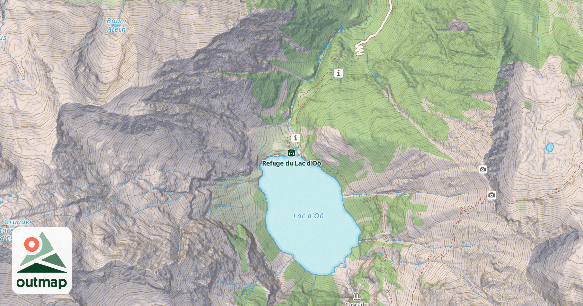 Map of Refuge du Lac d'Oô