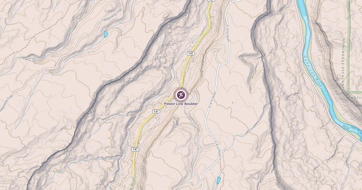 Map preview of Power Line Boulder