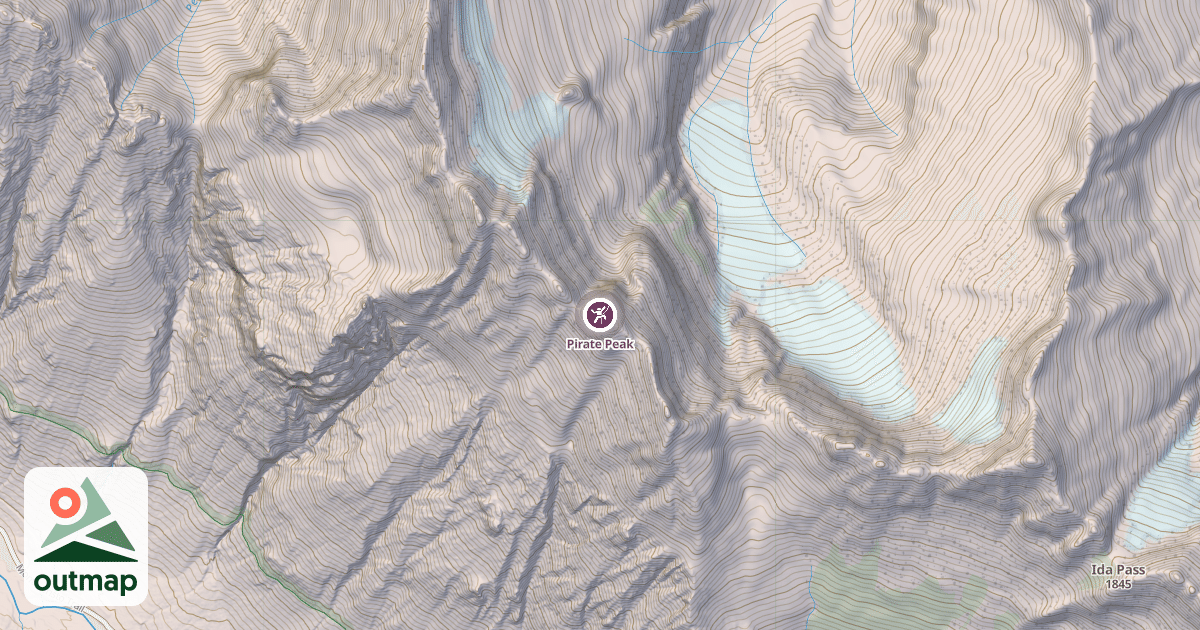 Map of Pirate Peak