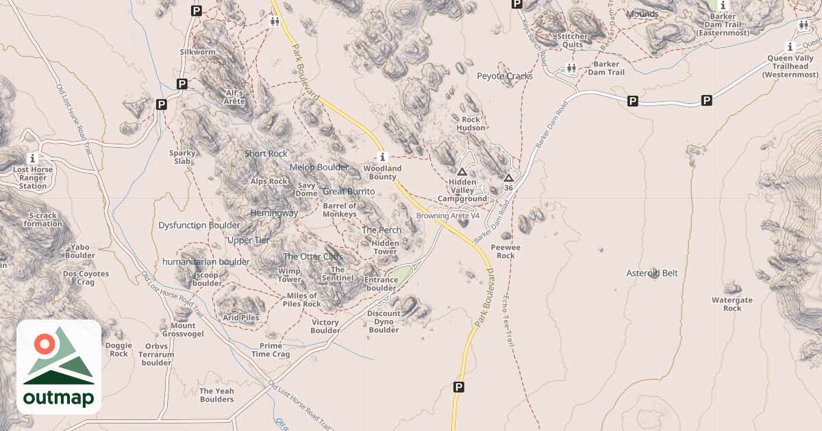 Map of Browning Arete