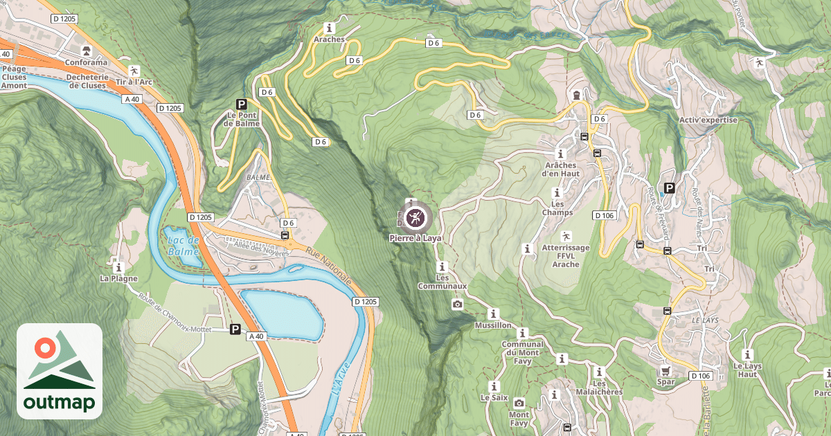 Map of Pierre à Laya
