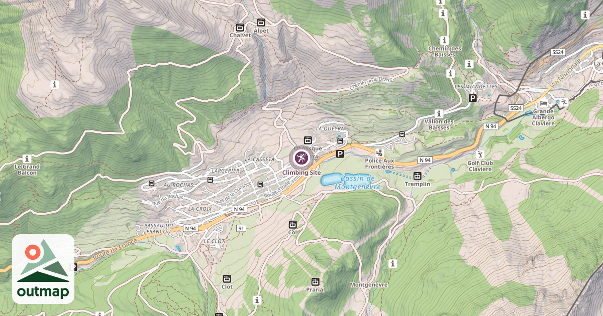 Map of Climbing Site