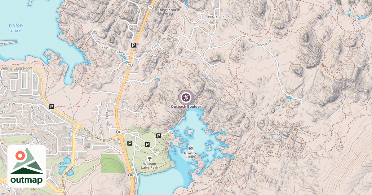 Map of Outback Boulder