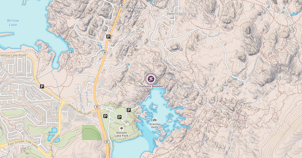 Map preview of Outback Boulder