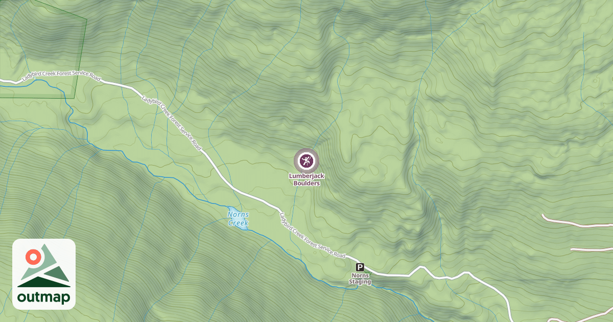 Map of Lumberjack Boulders