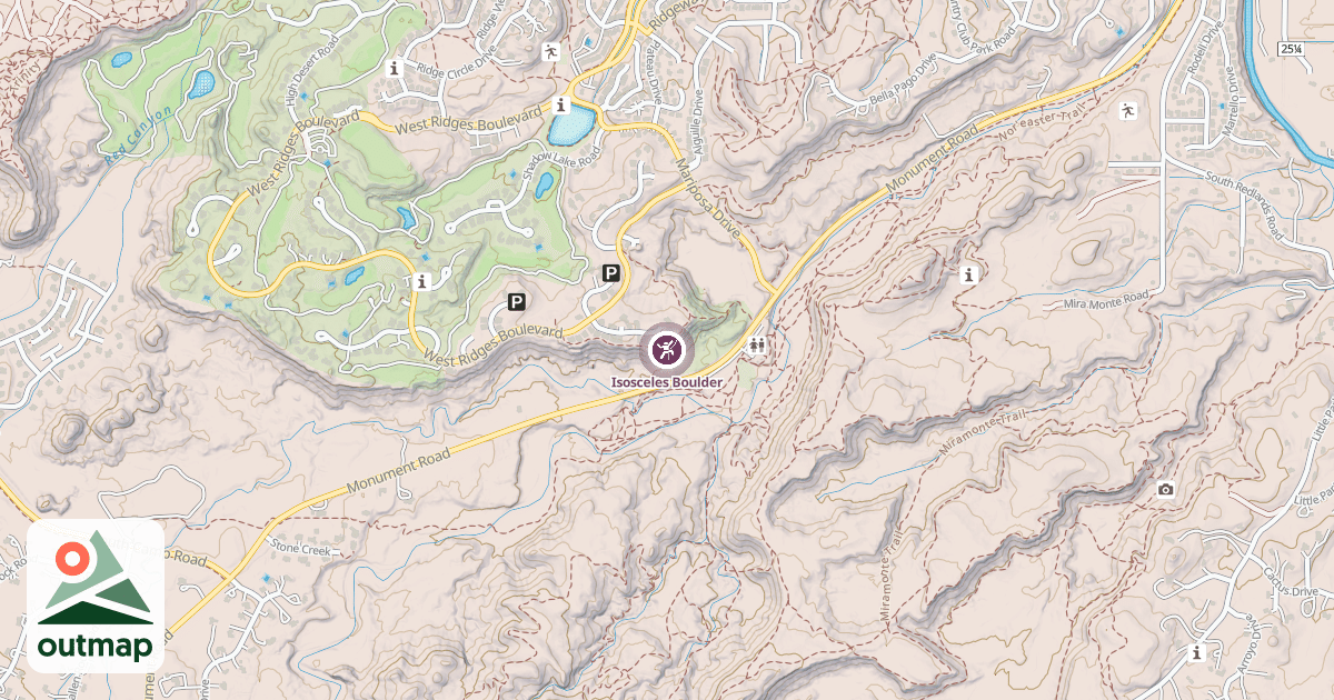 Map of Isosceles Boulder