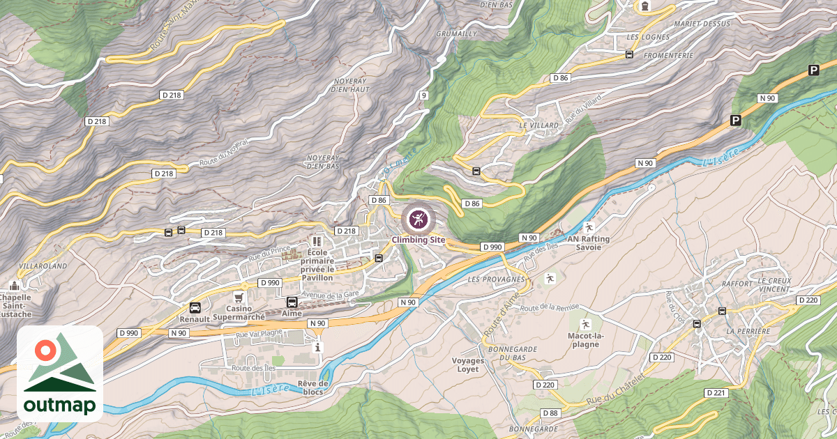 Map of Climbing Site
